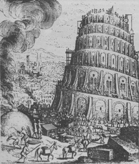 Ziegelöfen beim Bau des Turmes von Babylon